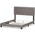 thumbnail image 4 of Baxton Studio Cassandra Tufted Queen Low Profile Bed in Light Gray, 4 of 7
