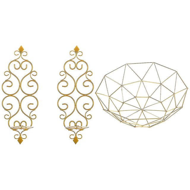 2 candelabros de hierro para cama, comedor, baño.