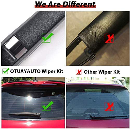 Rear Windshield Back Wiper Arm Blade Set OTUAYAUTO Factory OEM 68079868AA Replacement for Jeep Grand Cherokee 2011 2012 2013 Vehicles 