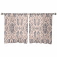 thumbnail image 2 of Boho Vintage Semi Sheer Curtains 45 Inch Length 2 Panels Set, Southwestern Ethnic Mexican Flowers Sheer Kitchen Curtain Privacy Voile Window Curtain for Living Room Bedroom Rod Pocket Drapes, 2 of 7