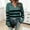 Green, variant on VISALY V Neck Pullover Sweater Knit Sweater Winter Sweaters Lapel V Neck Long Sleeve Striped Chunky Knit Oversized Pullover Sweater Crochet Sweaters Women Hoodies Pullover Warm Sweaters Black L
