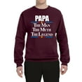 thumbnail image 2 of Wild Bobby,Papa The Man The Myth The Legend Best Daddy Father Gift, Father's Day, Unisex Crewneck Graphic Sweatshirt, Maroon, Small, 2 of 3