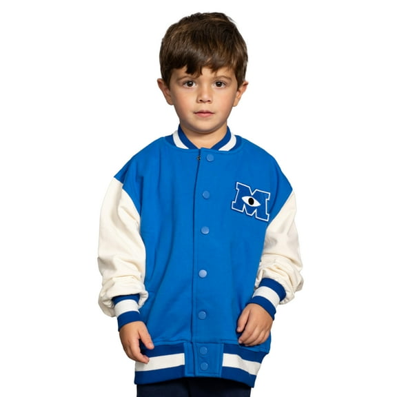 Mad Engine Monsters University Varsity Jacket Blue and White MU Logo Halloween Costume Cosplay