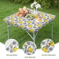thumbnail image 4 of Yellow Lemon Fruit Slices White Pattern Square Fitted Tablecloth with Elastic Edge,Square Table Cover,Washable Elastic Table Cover for Home Kitchen Party Decor 34"x34", 4 of 6
