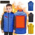 thumbnail image 3 of Penkiiy Heated Jacket Heated Vest for Kids Boy Girls Jackets Birthday Gift,USB Charge Kids Jacket Coats[Battery Not Included] Yellow Clearance for 6-7 Years, 3 of 8