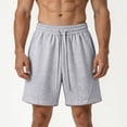 thumbnail image 4 of MYAOYI Men's Soft Fleece Shorts Elastic Waist Drawstring Casual Lounge Gym Shorts, 4 of 7