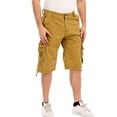 thumbnail image 2 of Men's Classic Flight Short  Basic Cargo Short Below Knee Shorts Capri Pants Elastic Waist Cargo Shorts Cotton Relaxed Fit Outdoor Multi Pocket Work Shorts, 2 of 8