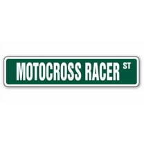 MOTOCROSS RACER Street Sign dirt bike motorcycle cycle racing | Indoor/Outdoor |  36" Wide
