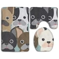 thumbnail image 1 of ABPHQTO Boston Terrier Juego de alfombras de baño de 3 piezas Alfombra de baño Alfombra de contorno y tapa de inodoro ABPHQTO Cont-CHAPPLE-38626, 1 of 2