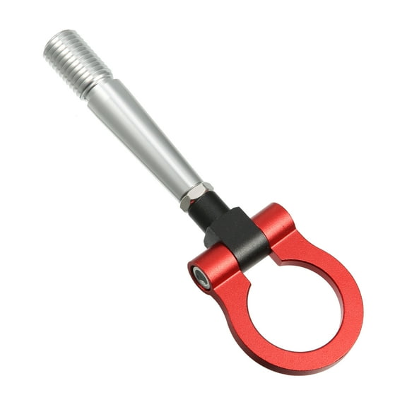 Unique Bargains Red Aluminum Alloy Round Front Rear Bumper Trailer Ring Eye Towing Hook Screw for Nissan GTR R35 2009-up