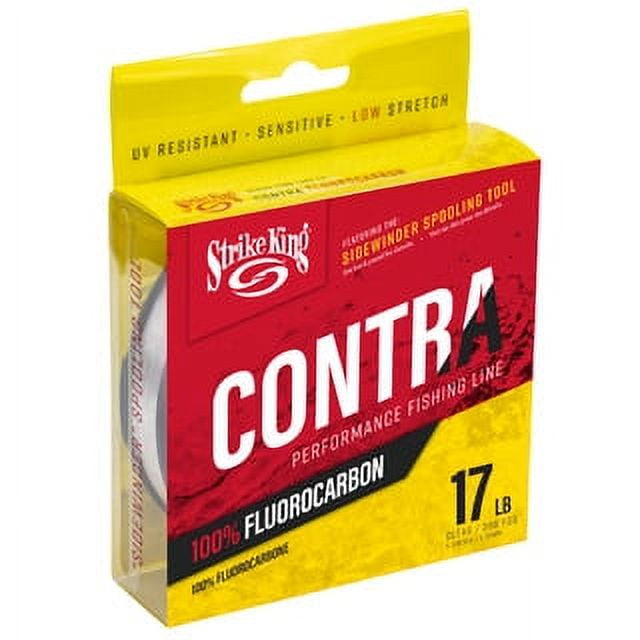 (2 pack) Strike King Contra Fluorocarbon Fishing Line 17lb. Clear