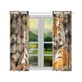 thumbnail image 4 of CADecor Tiger Pattern Print Window Treatment Panel Curtains Window Curtain Kitchen Curtain,Two Piece 26x39 Inches, 4 of 4