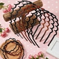 thumbnail image 3 of BlinkLLX Zigzag Plastic for Thick Curly Hair Zig Zag Headband, Black, 6 Count, 3 of 7
