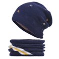 thumbnail image 1 of Neckerchief Set Embroidery Warm All-match Plushy Knit Hat For Winter, 1 of 10