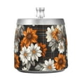 thumbnail image 7 of Yayeee Ashtray with Lid for Cigarette Smokeless Stainless Steel Home Ash Holder, Black Plaid Floral, 7 of 7