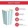 thumbnail image 4 of NOGIS 50 Pcs Blue and White Striped Popcorn Boxes 2 x 4.7 x 2.8 inch Mini Popcorn Boxes for Movie Decorations Cardboard Popcorn Container for Party Disposable Snack Popcorn Boxes (Blue), 4 of 7