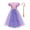 Purple + Blue, variant on IBTOM CASTLE Little Girls Princess Halloween Cosplay Clothes for Child Party Fancy Dress up Long Evening Gown 4-5 Years Purple