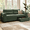 Green, variant on CHIC HOUSE 89" Oversized Loveseat Sofa with 2 Storage Drawer, USB Charging, Corduroy Deep Seat Large 2-Seater Couch with 35" Extra-Wide Seats for Small Spaces, Apartment, Bedroom, Beige