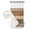 Brown, variant on No Hook Farmhouse Yellow Brown Shower Curtain with Snap in Liner Set, Vintage Wooden Striped Waterproof Fabric Bathroom Curtains with See Through Top Window, Hotel Style Stall 54 x 78 Inch