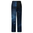 thumbnail image 6 of Stars In The Night Sky Winter Female Pants Flannel High Waist Women Pants Lady Warm Straight Leg Plush Trousers, 6 of 7