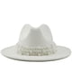 thumbnail image 2 of Sombrero de jazz elegante de estilo británico de moda, sombrero de copa de perla, sombrero de lana para mujer., 2 of 6