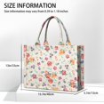 thumbnail image 3 of Large Capacity Tote Bag,Pioneer Flower Floral Print Pattern Handbag Fashion Luxury Tote Bag,15.7"x13"x 5.1" Inches,Laptop Compatible, 3 of 6
