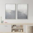 thumbnail image 2 of PixonSign Framed Wall Art Set Abstract Gray Ocean Wave Beach Landscape Canvas Prints Coastal Cottage Seascape Modern Art Decorative Minimal for Living Room, Bedroom, Office - 16"x24"x2 White, 2 of 5