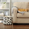thumbnail image 5 of Contemporary Home Living 15" Black, White, and Beige Round Medium DII Polyester Pet Bin Cats Meow, 5 of 5