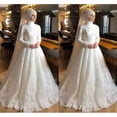 thumbnail image 3 of Robe de Mariée Blanche à Manches Longues, 3 of 5