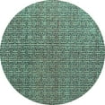 thumbnail image 1 of Ahgly Company Machine Washable Indoor Round Abstract Turquoise Blue Modern Area Rugs, 5' Round, 1 of 4