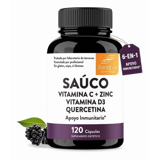 SANDHUS | Saúco con vitamina C y zinc | 120 cápsulas
