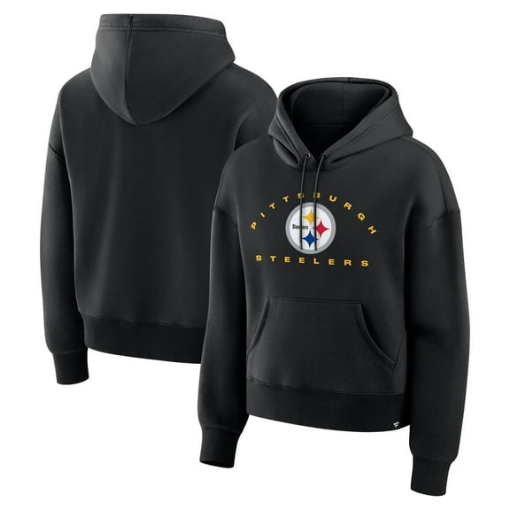 Women's Fanatics Black Pittsburgh Steelers Eligible Receiver Legacy Pullover Hoodie