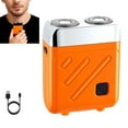 thumbnail image 1 of YoGold Double Ring Electric Shaver, Mini Case Alloy Razor, New Upgrade Portable 360° Rotary Waterproof Double Head Razor, Wet & Dry Use,One-Button Electric Shaver For Home TravelC, 1 of 8