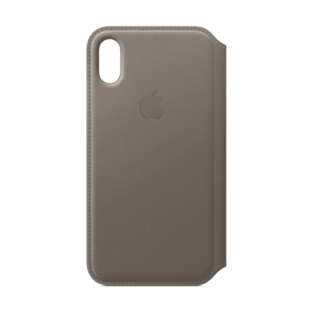 Apple Leather Folio for iPhone X - Taupe