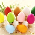 thumbnail image 3 of 48 Pcs Colored Eggs Easter Ornaments Decor Plastic DIY Craft Eggshell Hand Painted Child, 3 of 6