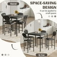 thumbnail image 5 of EROMMY Dining Table Set for 4, Modern Kitchen Table and Chairs with PU Leather Upholstery, Wood Dining Table with Chairs for Small Space, Dining Room, 5 of 10