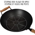 thumbnail image 2 of Joyce Chen Professional Series Nonstick Carbon Steel 14-Inch 10-Piece Wok Set, Includes Carbon Steel Nonstick Wok Pan with Lid and Maple Handles, Tempura Rack, Utensils, and Recipe Book, 2 of 8