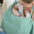 thumbnail image 3 of Muslin Nursing Cover for Baby Breastfeeding, Breathable Privacy Nursing Cover with Arch Neckline for Mom, Organic Cotton Multi-use Nursing Apron, 3 of 6