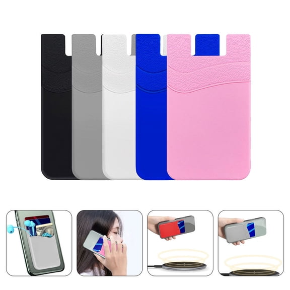 Phenofice 5-Pack Small Mobile Phone Pouches Assorted Colors 3.73x2.55x0.39in Protective Phone Cases and Accessories