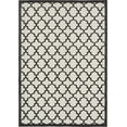 thumbnail image 1 of Unique Loom Trellis Collection Carved Geometric Transitional Indoor and Outdoor Flatweave Area Rug, 7' x 10', Black/Ivory, 1 of 1