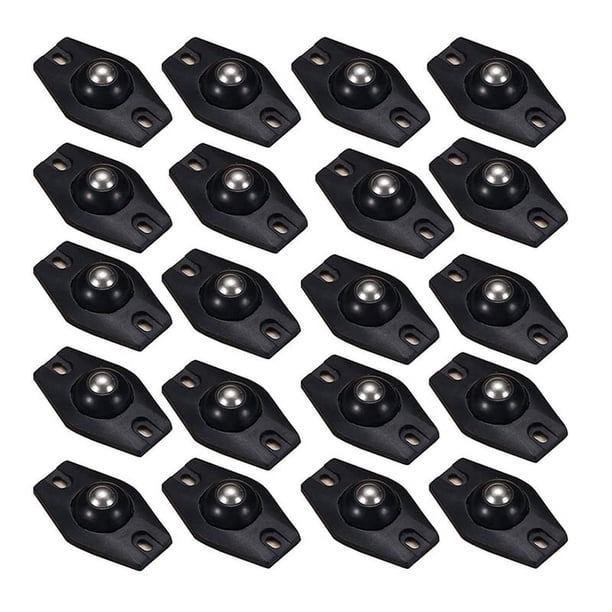 20 Piezas Mini Ruedas Giratorias Ruedas para Muebles Ruedas Autoadhesivas Mini Rueda Universal de 360 ° con Bola de Rodillo