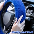 thumbnail image 2 of 2 Pcs Plush Steering Wheel Cover Set with Gear Shift Cover, 15 Inch Universal Soft Faux Fur Fluffy Auto Interior Accessories, Warm Winter Car Decor, 2 of 11