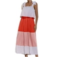 thumbnail image 1 of Pompotops Robe Sans Manches Mode Décontractée Couleur Unie Sexy Taille Fine, 1 of 9