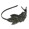 thumbnail image 5 of Sparkling Rhinestone Leaf Headband Hair Band For Women Elegant Hair Accessories For Daily Wear Home Party Wedding Casual Outfits Stretch Headbands for Girls Run Phone Headband Flip Headbands Womens, 5 of 5
