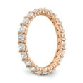 thumbnail image 4 of 14K Rose Gold Ring Band Eternity Diamond Round Polished Shared Prong 2ct , Size 7, 4 of 4
