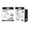 thumbnail image 3 of 12W/2.4A Fast Charging Dual USB Port Home Travel Wall Charger for Google Pixel 6 Pro, Pixel 6 - White, 3 of 6
