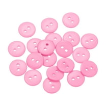 20pcs Resin Sewing Button, 12.5mm (1/2-inch) 2 Holes Round Craft Buttons, Pink