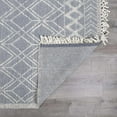 thumbnail image 5 of Hauteloom Derrimut Moroccan Farmhouse Living Room Bedroom Wool Area Rug with Tassel - High Low, Wool - Moroccan Trellis - Hand Woven, Handmade, Beige, Grey, Light Brown - 2'3" x 3'9", 5 of 13