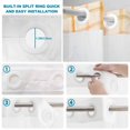 thumbnail image 4 of No Hook Shower Curtain, Orange Plaid Shower Curtains for Bathroom with See Through Top Window, Fall Gingham Grids Striped Modern Country Waterproof & Washable Bath Curtain Extra Long 72"x84", 4 of 7