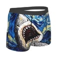 thumbnail image 2 of KLL Vintage Starry Sky Shark Men's Cotton Boxer Briefs Underwear-Medium, 2 of 8